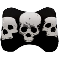 Halloween Horror Skeleton Skull Head Support Cushion by HermanTelo