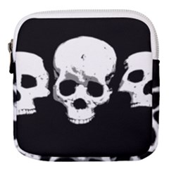 Halloween Horror Skeleton Skull Mini Square Pouch by HermanTelo