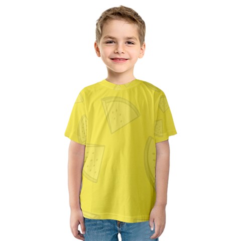 Yellow Pineapple Background Kids  Sport Mesh Tee by HermanTelo