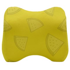 Yellow Pineapple Background Velour Head Support Cushion