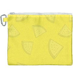 Yellow Pineapple Background Canvas Cosmetic Bag (xxxl) by HermanTelo