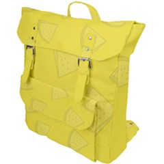 Yellow Pineapple Background Buckle Up Backpack