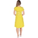 Yellow Pineapple Background Classic Short Sleeve Dress View4