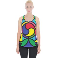 Colors Patterns Scales Geometry Piece Up Tank Top