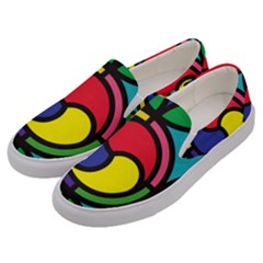 Colors Patterns Scales Geometry Men s Canvas Slip Ons