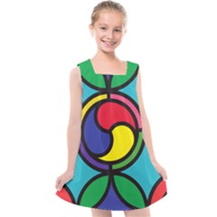 Colors Patterns Scales Geometry Kids  Cross Back Dress