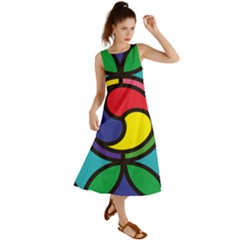 Colors Patterns Scales Geometry Summer Maxi Dress