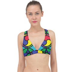 Colors Patterns Scales Geometry Classic Banded Bikini Top