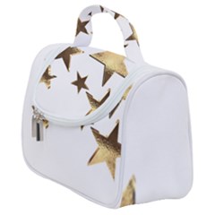 Stars Faux Gold Elegant Starry Festive Christmas Pattern Satchel Handbag by yoursparklingshop