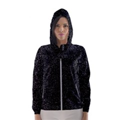 Elegant Black And White Design Women s Hooded Windbreaker