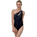 Elegant Black And White Design To One Side Swimsuit View1