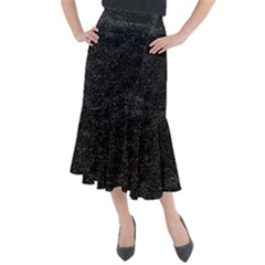 Elegant Black And White Design Midi Mermaid Skirt