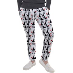 Cartoon Style Asian Woman Portrait Collage Pattern Men s Jogger Sweatpants by dflcprintsclothing