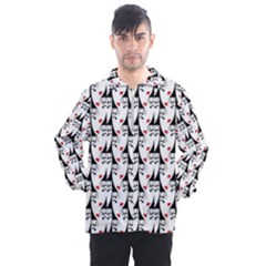 Cartoon Style Asian Woman Portrait Collage Pattern Men s Half Zip Pullover by dflcprintsclothing