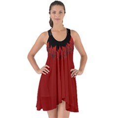 Canada Maple Leaf Dresses Show Some Back Chiffon Dress