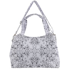 Black And White Decorative Ornate Pattern Double Compartment Shoulder Bag by dflcprintsclothing