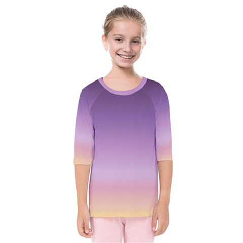 Sunset Evening Shades Kids  Quarter Sleeve Raglan Tee by designsbymallika