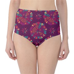 Circle Pattern Classic High-waist Bikini Bottoms