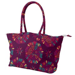 Circle Pattern Canvas Shoulder Bag by designsbymallika