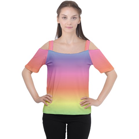 Rainbow Shades Cutout Shoulder Tee by designsbymallika