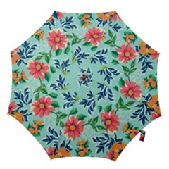 Multi Colour Floral Print Hook Handle Umbrellas (large) by designsbymallika