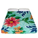 MULTI COLOUR FLORAL PRINT Fitted Sheet (Queen Size) View1