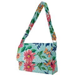 Multi Colour Floral Print Full Print Messenger Bag (l) by designsbymallika