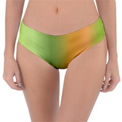 Green Orange Shades Reversible Classic Bikini Bottoms by designsbymallika