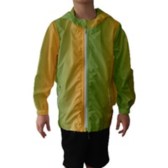 Green Orange Shades Kids  Hooded Windbreaker by designsbymallika