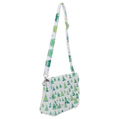 Christmas Tree Pattern Shoulder Bag With Back Zipper