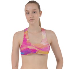 Colourful Shades Criss Cross Racerback Sports Bra by designsbymallika