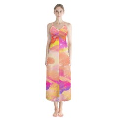 Colourful Shades Button Up Chiffon Maxi Dress by designsbymallika