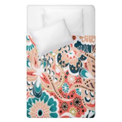 Baatik Floral Print Duvet Cover Double Side (single Size) by designsbymallika