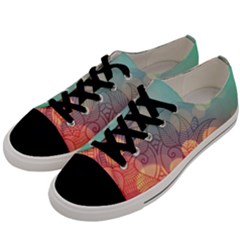 Mandala Pattern Men s Low Top Canvas Sneakers