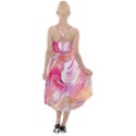 pink paint brush High-Low Halter Chiffon Dress  View2