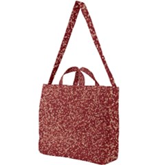 Burgundy Red Confetti Pattern Abstract Art Square Shoulder Tote Bag by yoursparklingshop