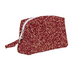 Burgundy Red Confetti Pattern Abstract Art Wristlet Pouch Bag (medium) by yoursparklingshop