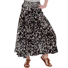 Black And White Confetti Pattern Satin Palazzo Pants by yoursparklingshop