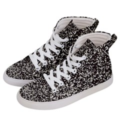 Black And White Confetti Pattern Men s Hi-top Skate Sneakers by yoursparklingshop
