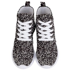 Black And White Confetti Pattern Women s Lightweight High Top Sneakers by yoursparklingshop