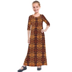 Ab 128 Kids  Quarter Sleeve Maxi Dress by ArtworkByPatrick