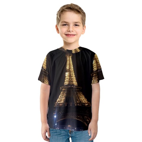 Tour Eiffel Paris Nuit Kids  Sport Mesh Tee by kcreatif