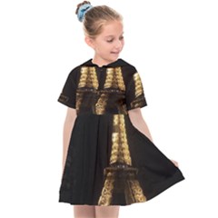 Tour Eiffel Paris Nuit Kids  Sailor Dress by kcreatif