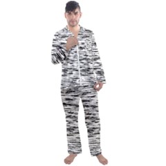 Texture Noir/gris Men s Satin Pajamas Long Pants Set by kcreatif