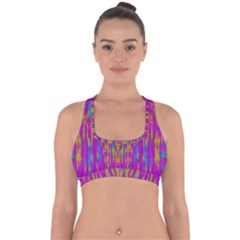 Festive Rainbow, Season To Wear Popart Cross Back Hipster Bikini Top  by pepitasart