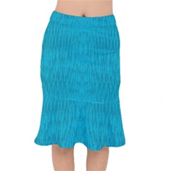 Festive Rainbow, Season To Wear Blue Short Mermaid Skirt by pepitasart
