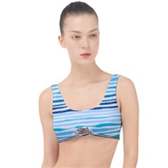 Blue Waves Pattern The Little Details Bikini Top by designsbymallika