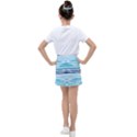 BLUE WAVES PATTERN Kids  Tennis Skirt View2