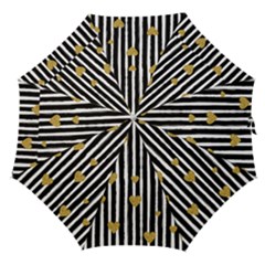 Stripes Heart Pattern Straight Umbrellas by designsbymallika