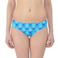 Blue Scale Pattern Hipster Bikini Bottoms by designsbymallika